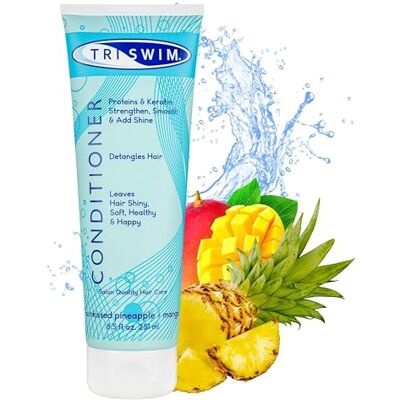 TRISWIM Apres Chloorneutraliserende shampoo, conditioner voor zwemmers, conditioner voor droog haar, verzorging voor droog en beschadigd haar, conditioner, citrus/ananas (251 ml) TRISWIM Apres Chloorneutraliserende shampoo, conditioner voor zwemmers, conditioner voor droog haar, verzorging voor droog en beschadigd haar, conditioner, citrus/ananas (251 ml)