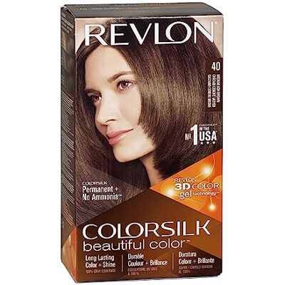 REVLON Monde Shoppers Colorsilk Belle Couleur 40 Medium Ash Brown REVLON Monde Shoppers Colorsilk Belle Couleur 40 Medium Ash Brown