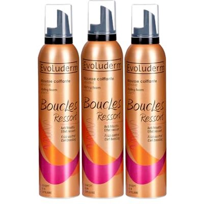 Evoluderm Veerkrullen Keratine stylingschuim 250 ml 90% natuurlijke oorsprong gemaakt in Frankrijk 3 x 250 ml Evoluderm Veerkrullen Keratine stylingschuim 250 ml 90% natuurlijke oorsprong gemaakt in Frankrijk 3 x 250 ml