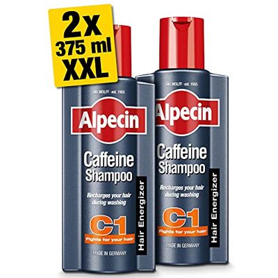 Alpecin Cafeïne Shampoo C1 2x 375ml Voorkomt en Vermindert Haaruitval Energizer voor Sterk Haar Natuurlijke Haargroei Shampoo voor Mannen Alpecin Cafeïne Shampoo C1 2x 375ml Voorkomt en Vermindert Haaruitval Energizer voor Sterk Haar Natuurlijke Haargroei Shampoo voor Mannen