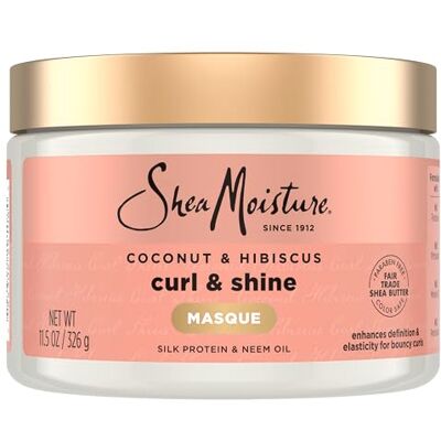 Shea Moisture Hibiscus glanzend haarmasker (340,2 g), sinaasappel, kokosnoot, 340 g Shea Moisture Hibiscus glanzend haarmasker (340,2 g), sinaasappel, kokosnoot, 340 g