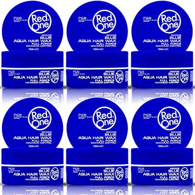 Redone Aquatic Styling Wax, blauw, 150 ml, sterke grip, haargel, ultra-grip, voor mannen en vrouwen, bubbelgomgeur, maximale controle, 6 stuks Redone Aquatic Styling Wax, blauw, 150 ml, sterke grip, haargel, ultra-grip, voor mannen en vrouwen, bubbelgomgeur, maximale controle, 6 stuks