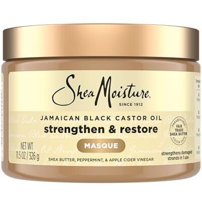 Shea Moisture SheaMoisture Jamaicaanse zwarte beverolie, karitéboter, pepermunt, azijnappelcider, 355 ml Shea Moisture SheaMoisture Jamaicaanse zwarte beverolie, karitéboter, pepermunt, azijnappelcider, 355 ml