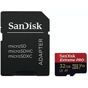 SanDisk Extreme PRO 32 GB MicroSDHC UHS‐I‐Kaart Met SD-Adapter (A1 App Performance, 2 Jaar RescuePRO Deluxe Software, Leessnelheden Tot 100 MB/s, Class 10, UHS-I, U3, V30, 30 Jaar Garantie) Zwart SanDisk Extreme PRO 32 GB MicroSDHC UHS‐I‐Kaart Met SD-Adapter (A1 App Performance, 2 Jaar RescuePRO Deluxe Software, Leessnelheden Tot 100 MB/s, Class 10, UHS-I, U3, V30, 30 Jaar Garantie) Zwart