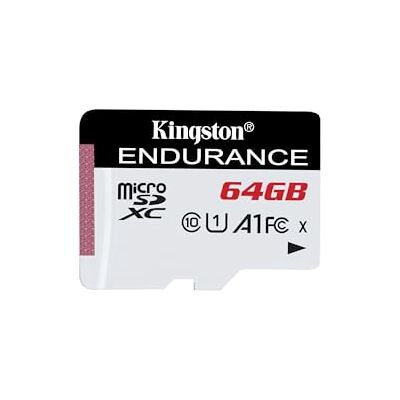 Kingston SDCE/64GB High Endurance microSD-kaart, 64 GB, zwart/wit Kingston SDCE/64GB High Endurance microSD-kaart, 64 GB, zwart/wit