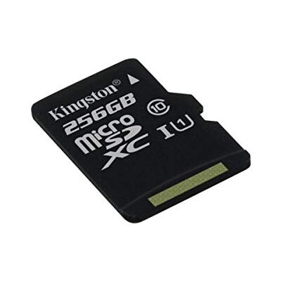 Kingston SDCS/256GBSP MicroSD Canvas Select UHS-I klasse 10 met leessnelheid tot 80 MB/s (alleen kaart) Breng je HD-video's tot leven Kingston SDCS/256GBSP MicroSD Canvas Select UHS-I klasse 10 met leessnelheid tot 80 MB/s (alleen kaart) Breng je HD-video's tot leven