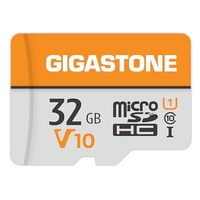 Gigastone 32GB V10 Micro SD-kaart voor video-opname, bewakingscamera, dashcam, microSDHC UHS-I geheugenkaart klasse 10 90MB/s met adapter Gigastone 32GB V10 Micro SD-kaart voor video-opname, bewakingscamera, dashcam, microSDHC UHS-I geheugenkaart klasse 10 90MB/s met adapter