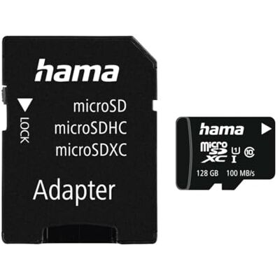 Hama MicroSD microSDHC-kaart microSDXC-kaart 128 GB 80 MB/s overdrachtssnelheid klasse 10 microSD-geheugenkaart in mini-SD-formaat, bijvoorbeeld voor Android-mobiele telefoon, smartphone, Hama MicroSD microSDHC-kaart microSDXC-kaart 128 GB 80 MB/s overdrachtssnelheid klasse 10 microSD-geheugenkaart in mini-SD-formaat, bijvoorbeeld voor Android-mobiele telefoon, smartphone,