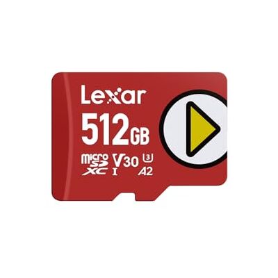 Lexar 512 GB micro-SD-kaart, microSDXC UHS-I-kaart, tot 205 MB/s lezen, 140 MB/s schrijven, klasse 10, U3, V30, A2, 4K video, high-speed geheugenkaart voor switch/gaming-apparaten Lexar 512 GB micro-SD-kaart, microSDXC UHS-I-kaart, tot 205 MB/s lezen, 140 MB/s schrijven, klasse 10, U3, V30, A2, 4K video, high-speed geheugenkaart voor switch/gaming-apparaten