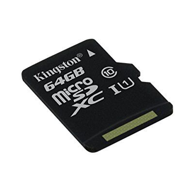 Kingston SDCS/64GBSP MicroSD Canvas Select UHS-I klasse 10 met leessnelheid tot 80 MB/s (alleen kaart) Breng je HD-video's tot leven Kingston SDCS/64GBSP MicroSD Canvas Select UHS-I klasse 10 met leessnelheid tot 80 MB/s (alleen kaart) Breng je HD-video's tot leven