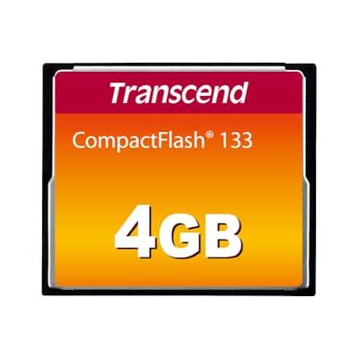 Transcend CFCard TS4GCF133 4 GB 133x Zwart Transcend CFCard TS4GCF133 4 GB 133x Zwart