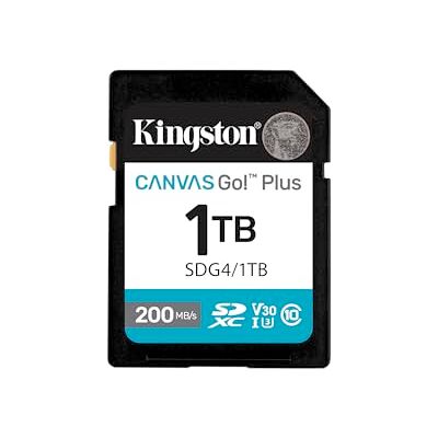 Kingston Canvas Go Plus SDXC Gen4 geheugenkaart 200MB/s C10 UHS-I U3 V30 1TB-SDG4/1TB Kingston Canvas Go Plus SDXC Gen4 geheugenkaart 200MB/s C10 UHS-I U3 V30 1TB-SDG4/1TB