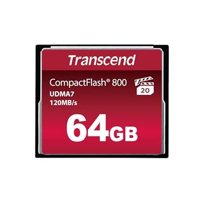 Transcend 64 GB geheugenkaart CompactFlash (CF) UDMA 7 800x TS64GCF800 Transcend 64 GB geheugenkaart CompactFlash (CF) UDMA 7 800x TS64GCF800