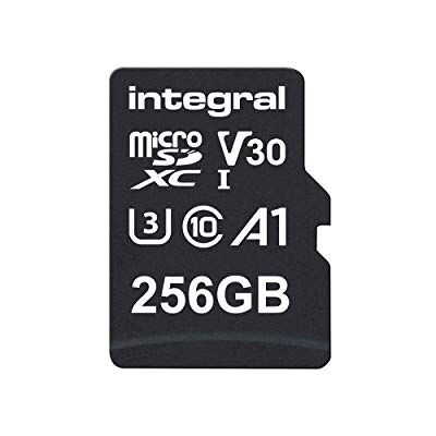 Integral 256 GB Micro SD-geheugenkaart 4K High Speed SDXC tot 100 MB leessnelheid en 50 MB schrijfsnelheid V30 C10 U3 UHS-I A1 Integral 256 GB Micro SD-geheugenkaart 4K High Speed SDXC tot 100 MB leessnelheid en 50 MB schrijfsnelheid V30 C10 U3 UHS-I A1
