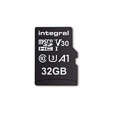 Integral Memory Card 32 GB microSDxC Premium High Speed tot 100 MB/s schrijfsnelheid, V30 UHS-I U3 + SD-adapter, van Memory Integral Memory Card 32 GB microSDxC Premium High Speed tot 100 MB/s schrijfsnelheid, V30 UHS-I U3 + SD-adapter, van Memory