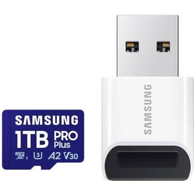 Samsung PRO Plus (2024) 1TB UHS-I U3 Full HD & 4K UHD 180MB/s lezen 130MB/s schrijven geheugenkaart voor smartphone, actiecamera, draagbare console Samsung PRO Plus (2024) 1TB UHS-I U3 Full HD & 4K UHD 180MB/s lezen 130MB/s schrijven geheugenkaart voor smartphone, actiecamera, draagbare console