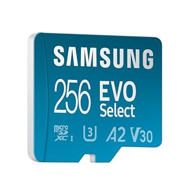 Samsung EVO Select (2024) microSD-kaart + SD-adapter 256 GB voor UHS-I U3 4K UHD Full HD 160MB/s MB-ME256SA/EU smartphone en tablet Samsung EVO Select (2024) microSD-kaart + SD-adapter 256 GB voor UHS-I U3 4K UHD Full HD 160MB/s MB-ME256SA/EU smartphone en tablet