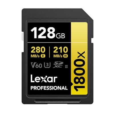 Lexar Professionele 1800x UHS-II SDXC geheugenkaart 128 GB (Gold-serie) Lexar Professionele 1800x UHS-II SDXC geheugenkaart 128 GB (Gold-serie)