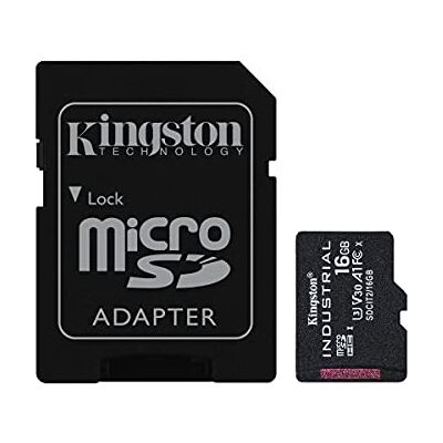 Kingston Industriële microSD 16 GB microSDHC Industrial C10 A1 pSLC kaart + SD-adapter SDCIT2/16 GB Kingston Industriële microSD 16 GB microSDHC Industrial C10 A1 pSLC kaart + SD-adapter SDCIT2/16 GB