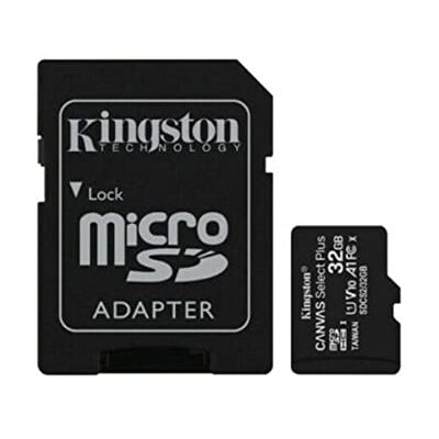 Kingston Technology Canvas Select Plus, Micro SD SDCS2/32GB klasse 10 kaartadapter meegeleverd, zwart Kingston Technology Canvas Select Plus, Micro SD SDCS2/32GB klasse 10 kaartadapter meegeleverd, zwart