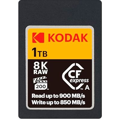 Kodak CFexpress kaart type A 1 TB – hoge snelheid 1700 Mbps – compatibel met 8K/4K camera's en video – 6 g – betrouwbare en snelle opslag voor professionals Kodak CFexpress kaart type A 1 TB – hoge snelheid 1700 Mbps – compatibel met 8K/4K camera's en video – 6 g – betrouwbare en snelle opslag voor professionals