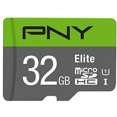 PNY Elite microSDHC-kaart, 32 GB, klasse 10, UHS-I U1, 100 MB/s PNY Elite microSDHC-kaart, 32 GB, klasse 10, UHS-I U1, 100 MB/s