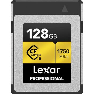 Lexar CFexpress type B professionele geheugenkaart 128 GB Gold Series, tot 1750 MB/s lezen, 8K ruwe video-opname, ondersteunt PCIe 3.0 en NVMe (LCXEXPR128G-RNENG) Lexar CFexpress type B professionele geheugenkaart 128 GB Gold Series, tot 1750 MB/s lezen, 8K ruwe video-opname, ondersteunt PCIe 3.0 en NVMe (LCXEXPR128G-RNENG)