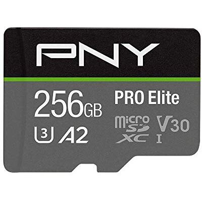 PNY PRO Elite 256 GB microSDXC geheugenkaart + SD-adapter, klasse 10 UHS-I, U3, A2 App Performance, V30 voor 4K video, leessnelheid tot 100 MB/s PNY PRO Elite 256 GB microSDXC geheugenkaart + SD-adapter, klasse 10 UHS-I, U3, A2 App Performance, V30 voor 4K video, leessnelheid tot 100 MB/s