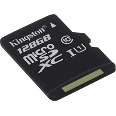 Kingston SDCS/128GBSP MicroSD Canvas Select UHS-I klasse 10 met leessnelheid tot 80 MB/s (alleen kaart) Breng je HD-video's tot leven Kingston SDCS/128GBSP MicroSD Canvas Select UHS-I klasse 10 met leessnelheid tot 80 MB/s (alleen kaart) Breng je HD-video's tot leven