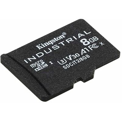 Kingston Industrial microSD 8GB microSDHC Industrial C10 A1 pSLC Single Pack kaart zonder adapter SDCIT2/8GBSP Kingston Industrial microSD 8GB microSDHC Industrial C10 A1 pSLC Single Pack kaart zonder adapter SDCIT2/8GBSP