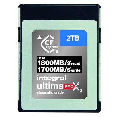 Integral CFexpress 2TB geheugenkaart type B 2.0, 12K, 8K RAW en 8K 120fps, 1800MB/s leessnelheid, 1700MB/s schrijfsnelheid, 1300MB/s schrijfsnelheid, duurzame schrijfsnelheid, ontwikkeld voor camera's Integral CFexpress 2TB geheugenkaart type B 2.0, 12K, 8K RAW en 8K 120fps, 1800MB/s leessnelheid, 1700MB/s schrijfsnelheid, 1300MB/s schrijfsnelheid, duurzame schrijfsnelheid, ontwikkeld voor camera's