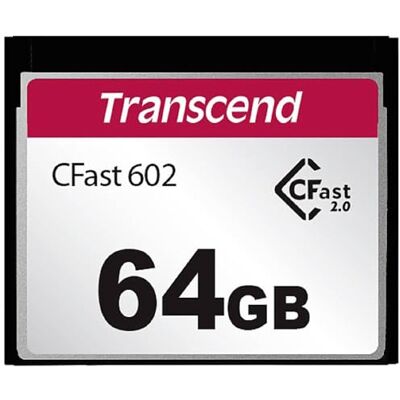 Transcend Geheugenkaarten van het merk CFast 2.0 CFX602, 64 GB Transcend Geheugenkaarten van het merk CFast 2.0 CFX602, 64 GB