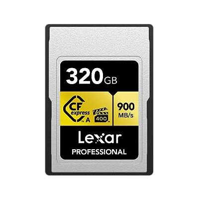 Lexar CFexpress professionele kaart type A 900MB/s Gold Series 320GB Lexar CFexpress professionele kaart type A 900MB/s Gold Series 320GB