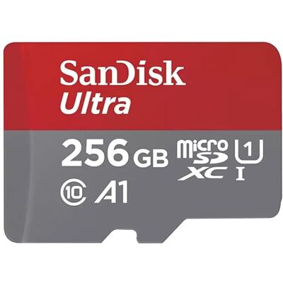 SanDisk Ultra 256 GB microSDXC UHS-I kaart voor Chromebook met SD-adapter en tot 150 MB/s overdrachtssnelheid, A1 App Performance UHS-I klasse 10 U1 SanDisk Ultra 256 GB microSDXC UHS-I kaart voor Chromebook met SD-adapter en tot 150 MB/s overdrachtssnelheid, A1 App Performance UHS-I klasse 10 U1