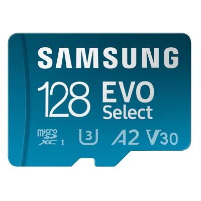 Samsung EVO Select (2024) microSD-kaart + SD-adapter 128 GB voor UHS-I U3 4K UHD Full HD 160MB/s MB-ME128SA/EU smartphone en tablet Samsung EVO Select (2024) microSD-kaart + SD-adapter 128 GB voor UHS-I U3 4K UHD Full HD 160MB/s MB-ME128SA/EU smartphone en tablet