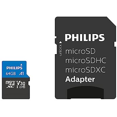Philips microSDXC-kaart 64 GB klasse 10, UHS-I U3, 4K Philips microSDXC-kaart 64 GB klasse 10, UHS-I U3, 4K