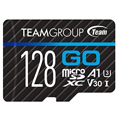 TEAMGROUP GO Card TGUSDX128GU303 Micro SD-kaart voor GoPro en actiecamera's, UHS-I U3 V30 High Speed Flash-geheugenkaart met adapter voor outdoor, sport, 4K opnamen TEAMGROUP GO Card TGUSDX128GU303 Micro SD-kaart voor GoPro en actiecamera's, UHS-I U3 V30 High Speed Flash-geheugenkaart met adapter voor outdoor, sport, 4K opnamen