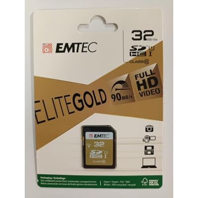 EMTEC 32 GB Class10 Gold + SDHC-geheugenkaart klasse 10 geheugenkaarten (32 GB, SDHC, klasse 10, 90 MB/s, zwart, bruin) EMTEC 32 GB Class10 Gold + SDHC-geheugenkaart klasse 10 geheugenkaarten (32 GB, SDHC, klasse 10, 90 MB/s, zwart, bruin)
