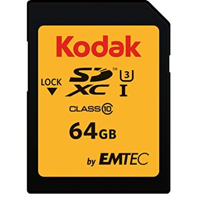 Kodak 64 GB Ultra SD-geheugenkaart, UHS-I U3 V30, klasse 10, leessnelheid tot 95 MB/s en schrijfsnelheid tot 85 MB/s Kodak 64 GB Ultra SD-geheugenkaart, UHS-I U3 V30, klasse 10, leessnelheid tot 95 MB/s en schrijfsnelheid tot 85 MB/s