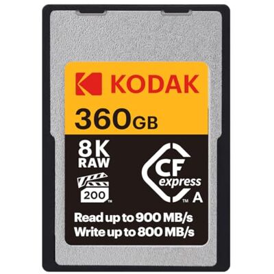 Kodak CFexpress kaart type A 360GB Hoge snelheid 1700MBps Compatibel met camera's en video 8K/4K 6g Betrouwbare en snelle opslag voor professionals Kodak CFexpress kaart type A 360GB Hoge snelheid 1700MBps Compatibel met camera's en video 8K/4K 6g Betrouwbare en snelle opslag voor professionals