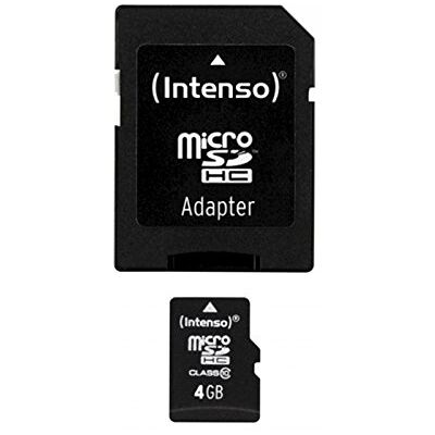 Intenso 3413450 Micro-SDHC-geheugenkaart, 4 GB, klasse 10 Intenso 3413450 Micro-SDHC-geheugenkaart, 4 GB, klasse 10