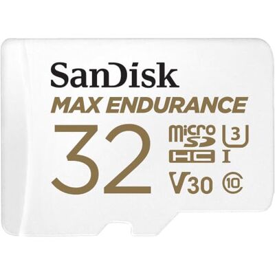 SanDisk Max End micro-SDHC-kaart 32 GB + SD-adapter – voor thuisvideo of dashcam – 15.000 uur opname SanDisk Max End micro-SDHC-kaart 32 GB + SD-adapter – voor thuisvideo of dashcam – 15.000 uur opname