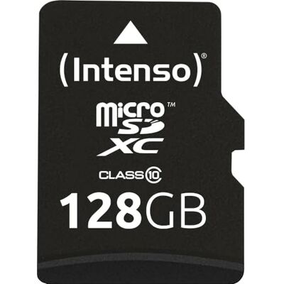 Intenso microSDXC 128GB Class 10 geheugenkaart incl. SD-adapter, zwart Intenso microSDXC 128GB Class 10 geheugenkaart incl. SD-adapter, zwart