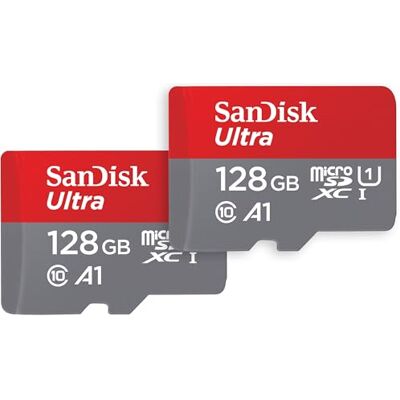 SanDisk 128 GB Extreme SDHC+ RescuePRO Deluxe, tot 140 MB/s, UHS-I, klasse 10, U3, Twin Pack. SanDisk 128 GB Extreme SDHC+ RescuePRO Deluxe, tot 140 MB/s, UHS-I, klasse 10, U3, Twin Pack.