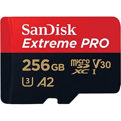 SanDisk Extreme PRO 256 GB microSDXC, Micro SD-kaart + SD-adapter (voor smartphone, actiecamera of droner, tot 200 MB/s) RescuePRO Deluxe UHS-I, klasse 10, U3 SanDisk Extreme PRO 256 GB microSDXC, Micro SD-kaart + SD-adapter (voor smartphone, actiecamera of droner, tot 200 MB/s) RescuePRO Deluxe UHS-I, klasse 10, U3