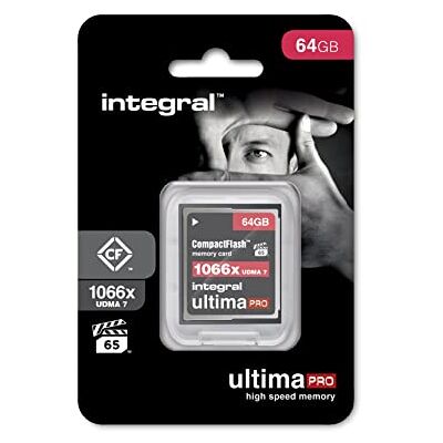 Integral Compacte UDMA-7 Flash-kaart, 64 GB, snelheid 1066 x VPG-65, 160 MB/s lezen, 135 MB/s schrijven, professionele high-speed kaart Integral Compacte UDMA-7 Flash-kaart, 64 GB, snelheid 1066 x VPG-65, 160 MB/s lezen, 135 MB/s schrijven, professionele high-speed kaart