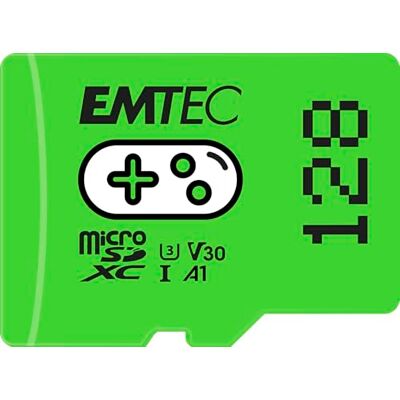 EMTEC 128GB microSD-geheugenkaart Breid het geheugen van uw consoles, smartphones en tablets uit Meer opslagruimte voor games en video's ECMSDM128GXCU3G Gaming collectie Groen/Groen EMTEC 128GB microSD-geheugenkaart Breid het geheugen van uw consoles, smartphones en tablets uit Meer opslagruimte voor games en video's ECMSDM128GXCU3G Gaming collectie Groen/Groen