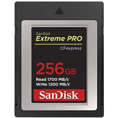 SanDisk Extreme PRO CFexpress Compactflash kaart type B, 256 GB, tot 1.700 MB/s, video's in 4K RAW SanDisk Extreme PRO CFexpress Compactflash kaart type B, 256 GB, tot 1.700 MB/s, video's in 4K RAW