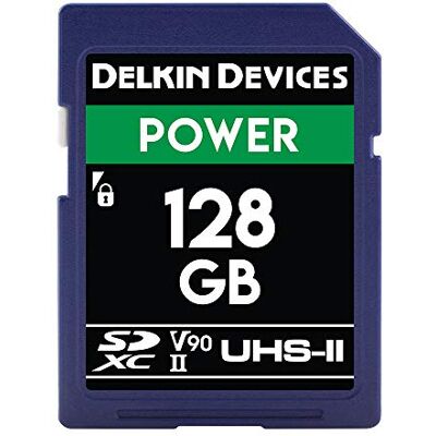 Delkin 128 GB Power SDXC UHS-II (U3/V90) geheugenkaart Delkin 128 GB Power SDXC UHS-II (U3/V90) geheugenkaart