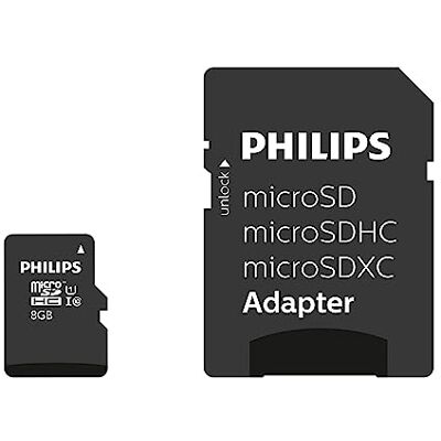 Philips FM08MP45B/10 micro-SD-geheugenkaart, 8 GB, klasse 10 Philips FM08MP45B/10 micro-SD-geheugenkaart, 8 GB, klasse 10